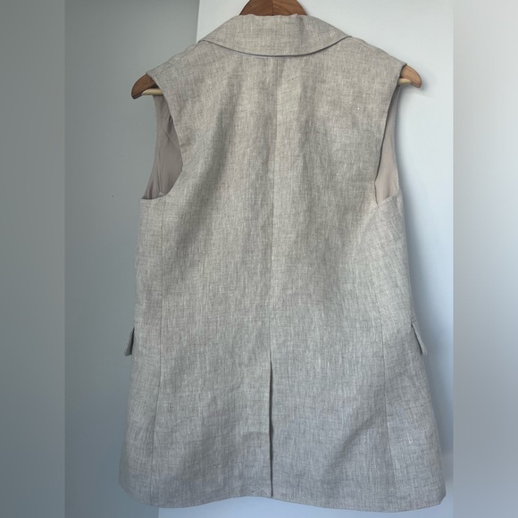 BNWOT Reformation Clark Linen Vest in Oatmeal XS - Picture 5 of 11